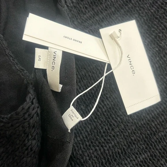 Vince textured tank Dress Size L Black NWT - Picture 7 of 7